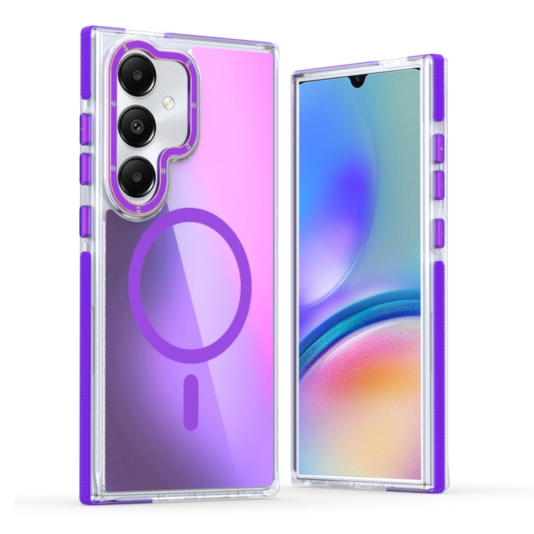 For Galaxy A05s Dual-Color Gradient Discolor MagSafe Phone Case