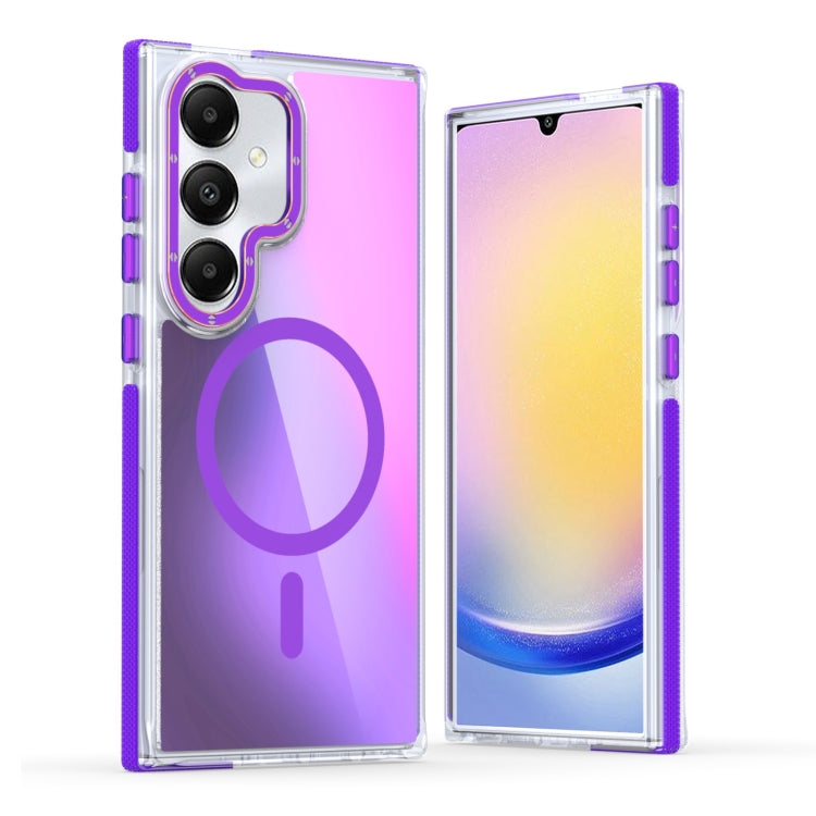 For Galaxy A25 Global Dual-Color Gradient Discolor MagSafe Phone Case