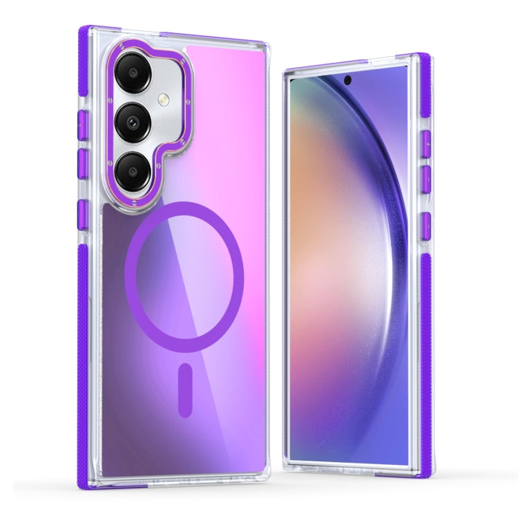 For Galaxy A34 Global Dual-Color Gradient Discolor MagSafe Phone Case