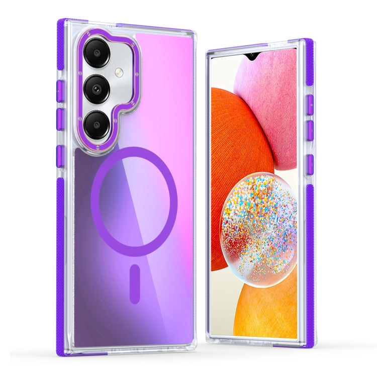 For Galaxy A14 Dual-Color Gradient Discolor MagSafe Phone Case