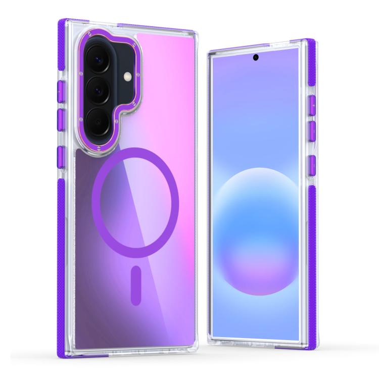 For Galaxy A57 5G Dual-Color Gradient Discolor MagSafe Phone Case