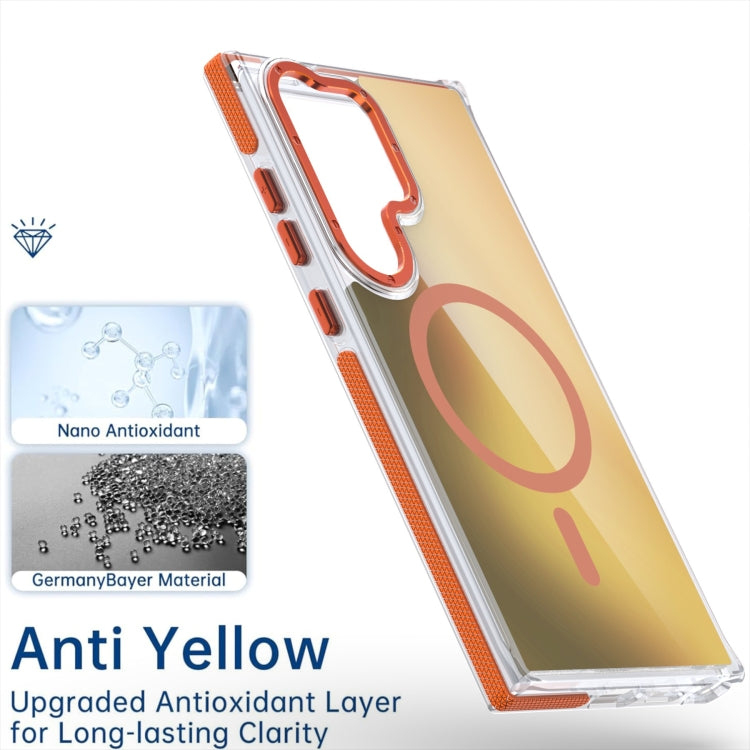 For Galaxy S25 5G Dual-Color Gradient Discolor MagSafe Phone Case