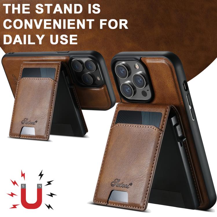 For Google Pixel 10 Pro XL Suteni H19 Oil Wax 2-in-1 MagSafe Removable Card Box Back Phone Case