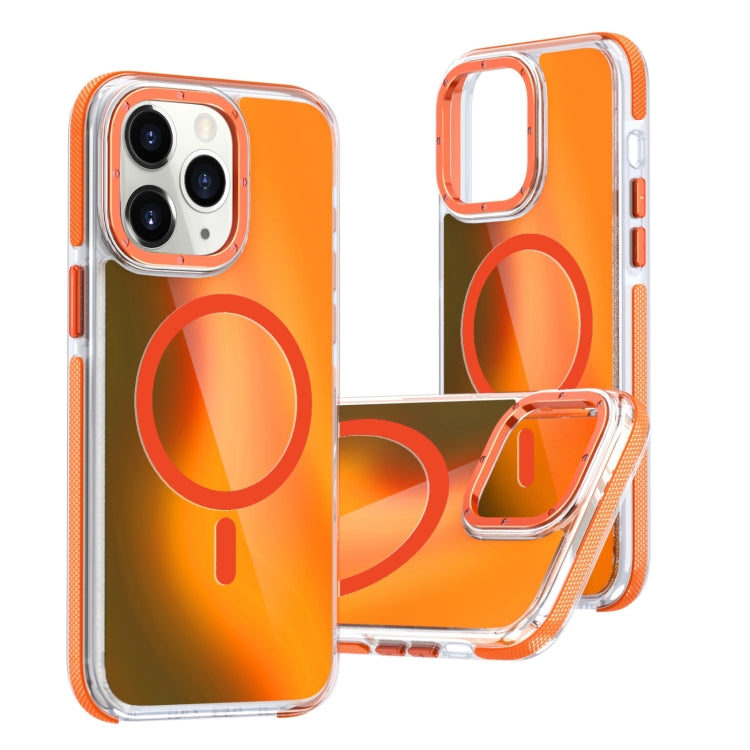 For iPhone 11 Pro Max Dual-Color Gradient Discolor MagSafe Phone Case