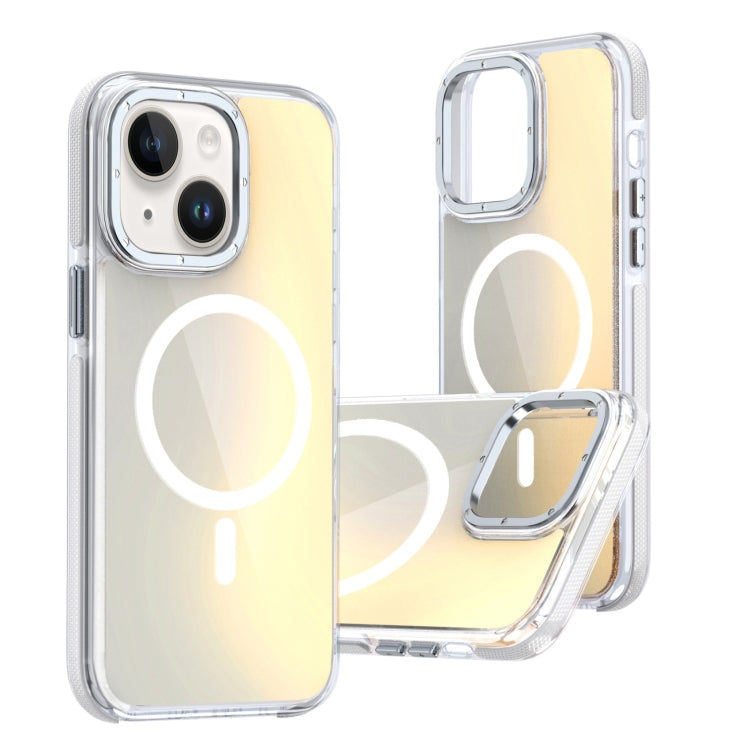 For iPhone 15 Plus Dual-Color Gradient Discolor MagSafe Phone Case
