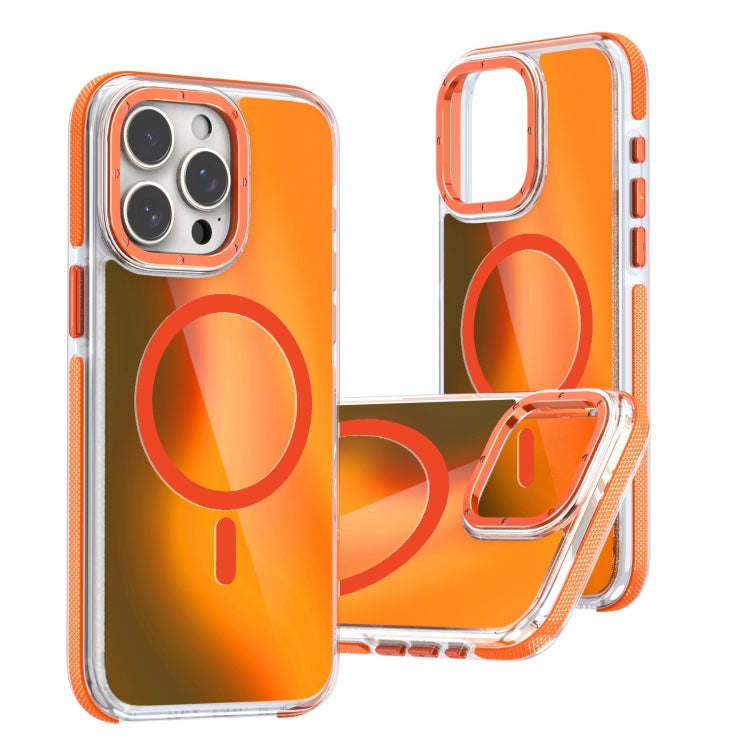For iPhone 15 Pro Dual-Color Gradient Discolor MagSafe Phone Case