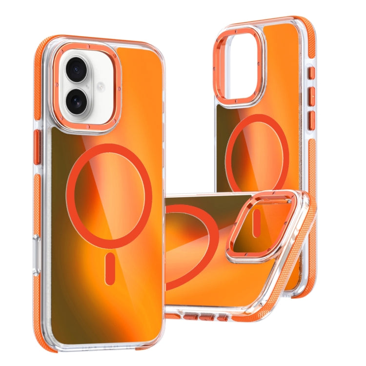 For iPhone 16 Dual-Color Gradient Discolor MagSafe Phone Case