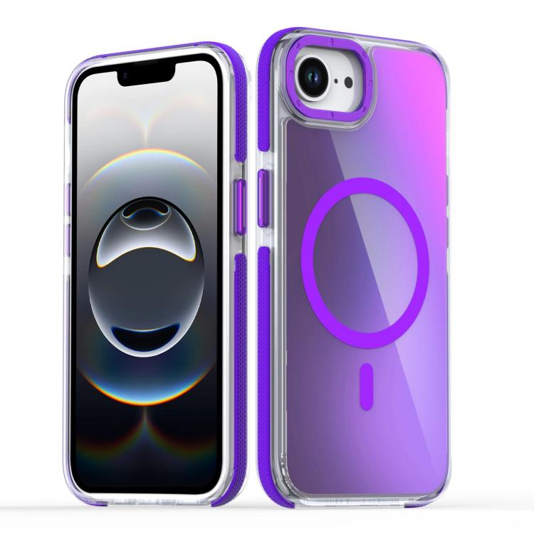 For iPhone 17e / 16e Dual-Color Gradient Discolor MagSafe Phone Case