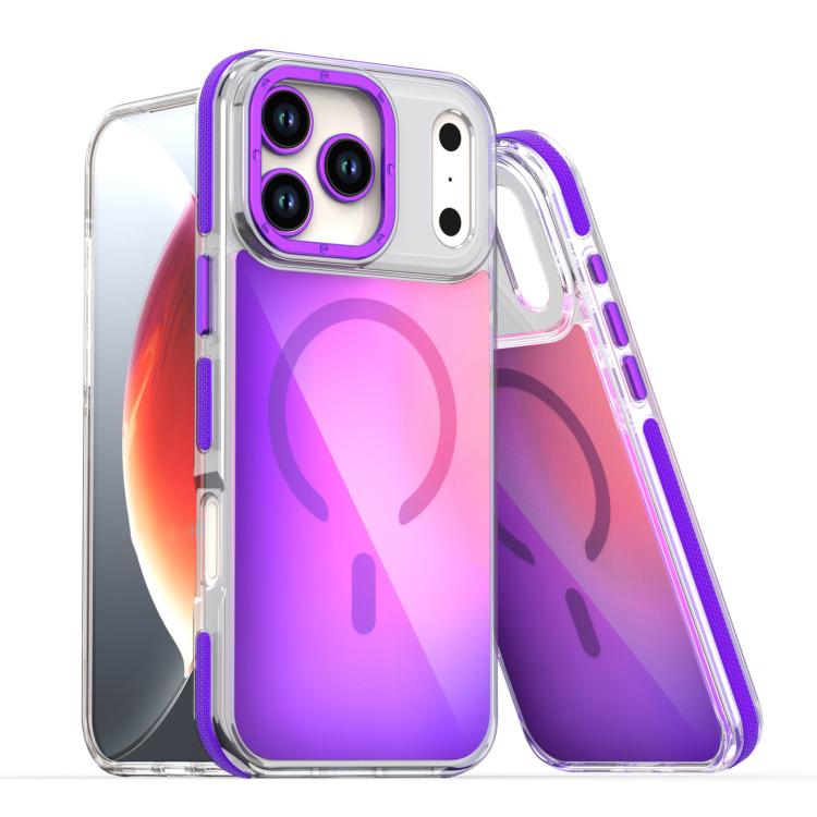 For iPhone 17 Pro Dual-Color Gradient Discolor MagSafe Phone Case
