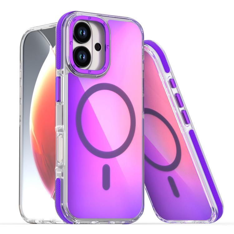 For iPhone 17 Dual-Color Gradient Discolor MagSafe Phone Case