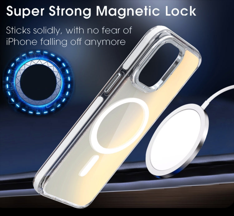 For iPhone 12 Dual-Color Gradient Discolor MagSafe Phone Case