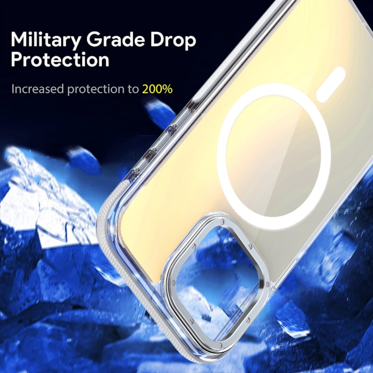 For iPhone 11 Pro Max Dual-Color Gradient Discolor MagSafe Phone Case