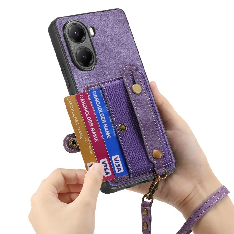 For Xiaomi Poco X7 Pro Retro Cross Wristband Wallet Leather Back Phone Case