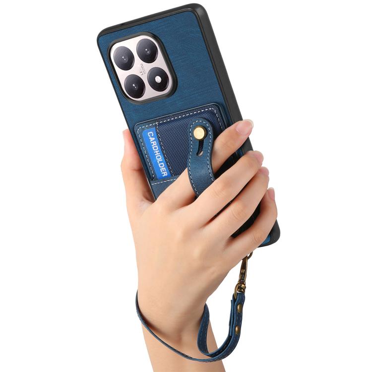 For Xiaomi 15T Retro Cross Wristband Wallet Leather Back Phone Case