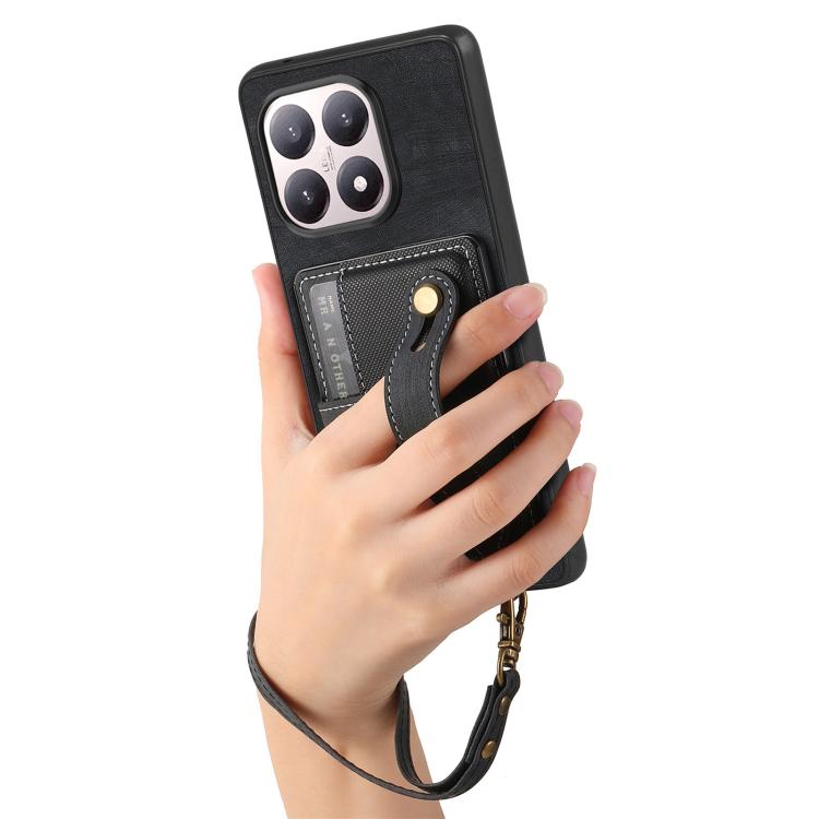 For Xiaomi 15T Retro Cross Wristband Wallet Leather Back Phone Case