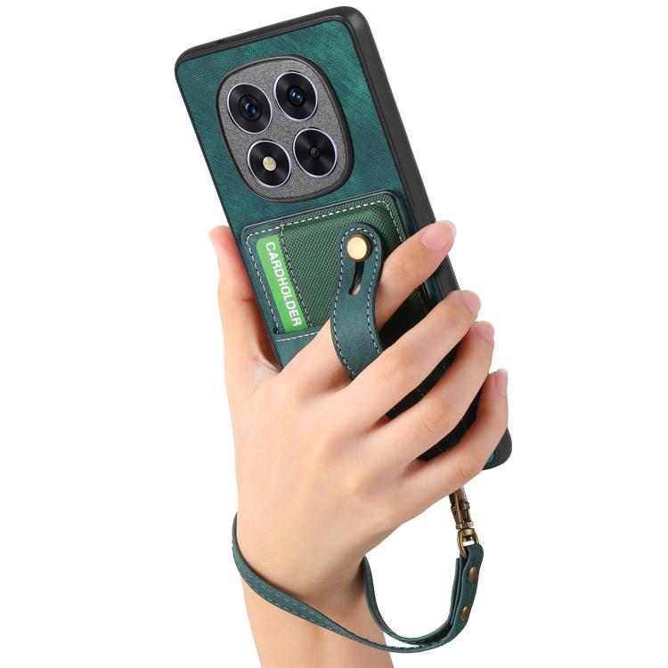For Redmi Note 15 Pro 5G Retro Cross Wristband Wallet Leather Back Phone Case