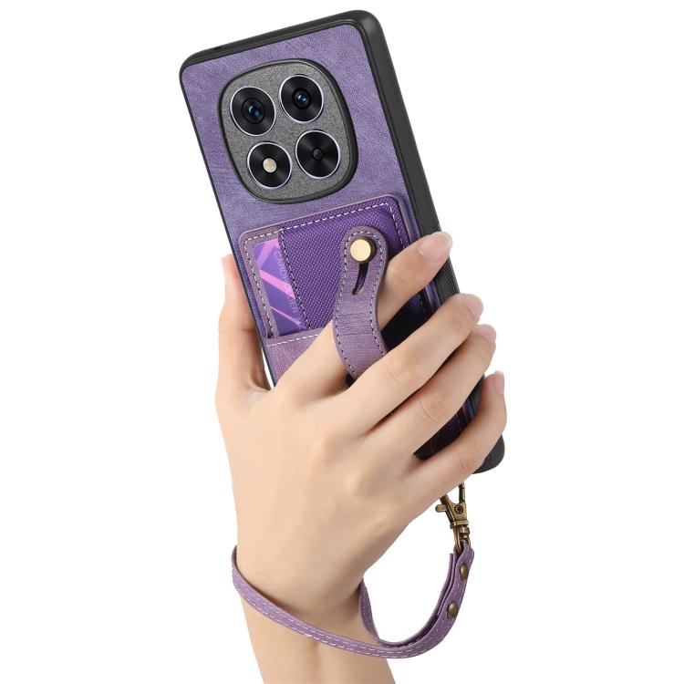 For Redmi Note 15 Pro 5G Retro Cross Wristband Wallet Leather Back Phone Case
