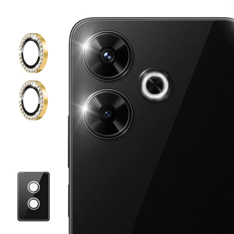For Xiaomi Redmi 13 4G ENKAY AR Anti-reflection Individual Diamond Ring Camera Lens Glass Full Film