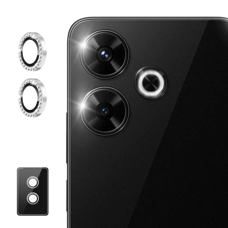 For Xiaomi Redmi 13 4G ENKAY AR Anti-reflection Individual Diamond Ring Camera Lens Glass Full Film