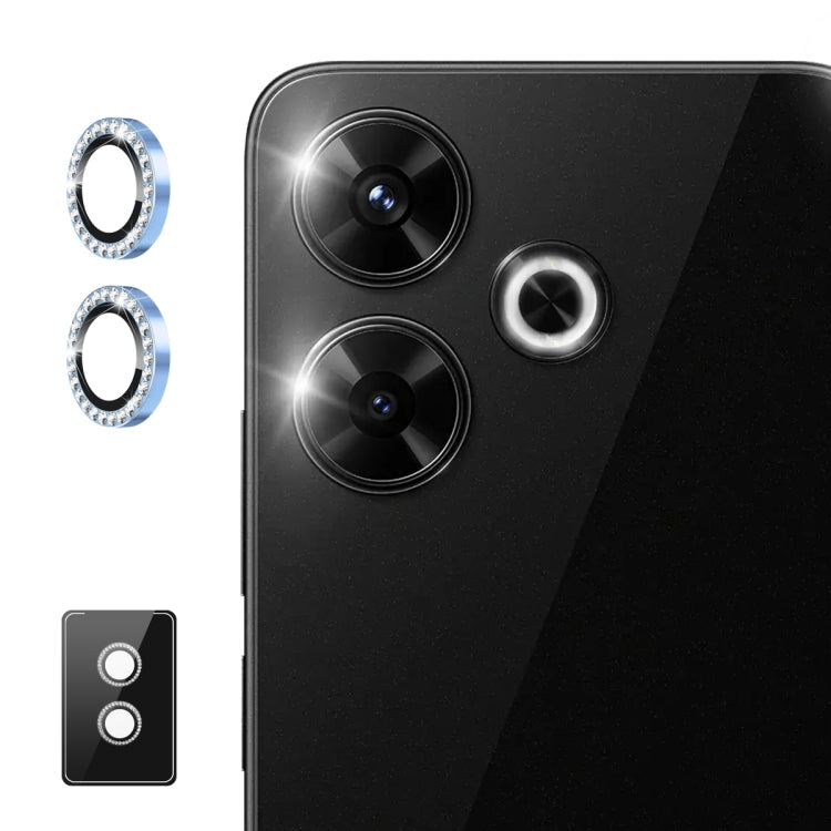 For Xiaomi Redmi 13 4G ENKAY AR Anti-reflection Individual Diamond Ring Camera Lens Glass Full Film