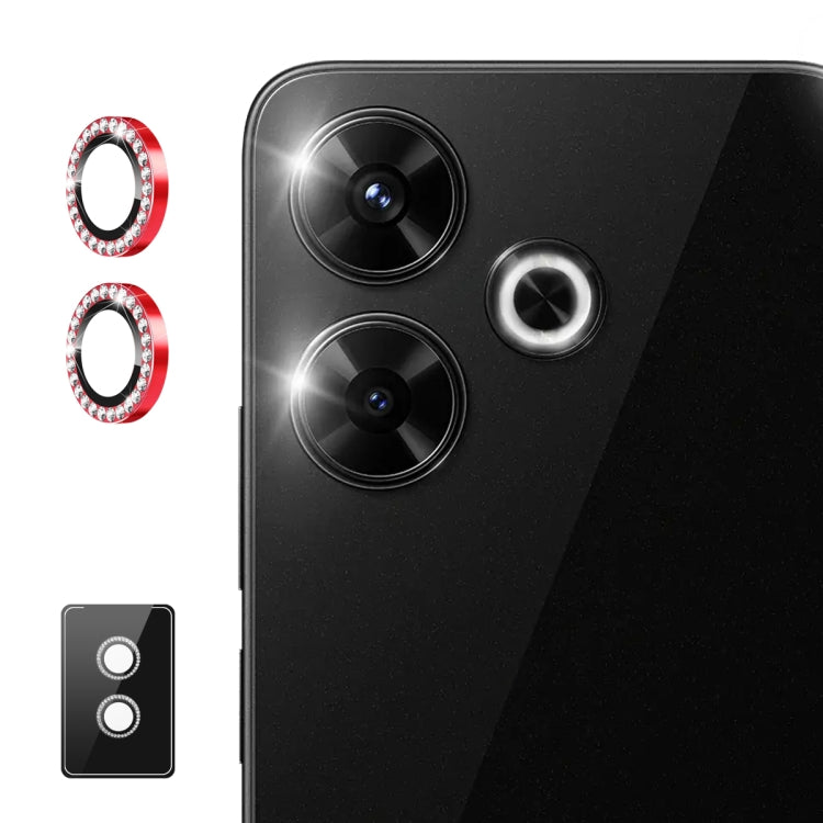 For Xiaomi Redmi 13 4G ENKAY AR Anti-reflection Individual Diamond Ring Camera Lens Glass Full Film