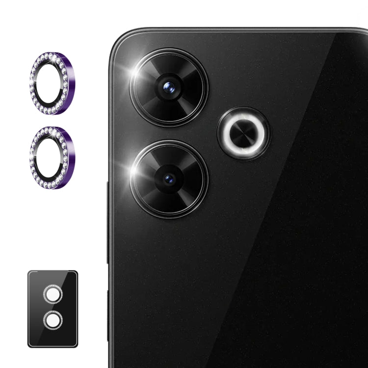 For Xiaomi Redmi Note 13 Pro+ ENKAY AR Anti-reflection Individual Diamond Ring Camera Lens Glass Full Film