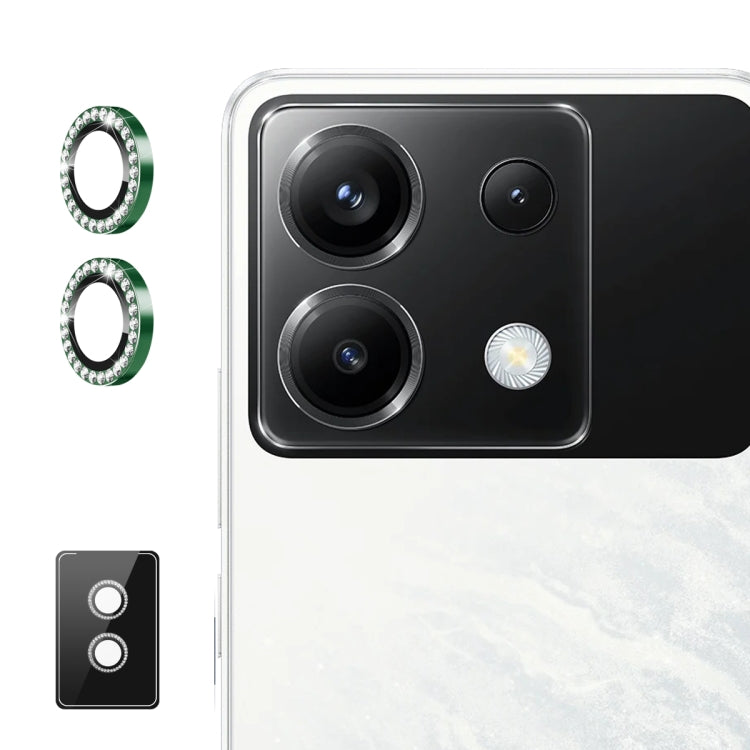 For Xiaomi Poco X6 / Redmi Note 13 Pro 5G ENKAY AR Anti-reflection Individual Diamond Ring Camera Lens Glass Full Film