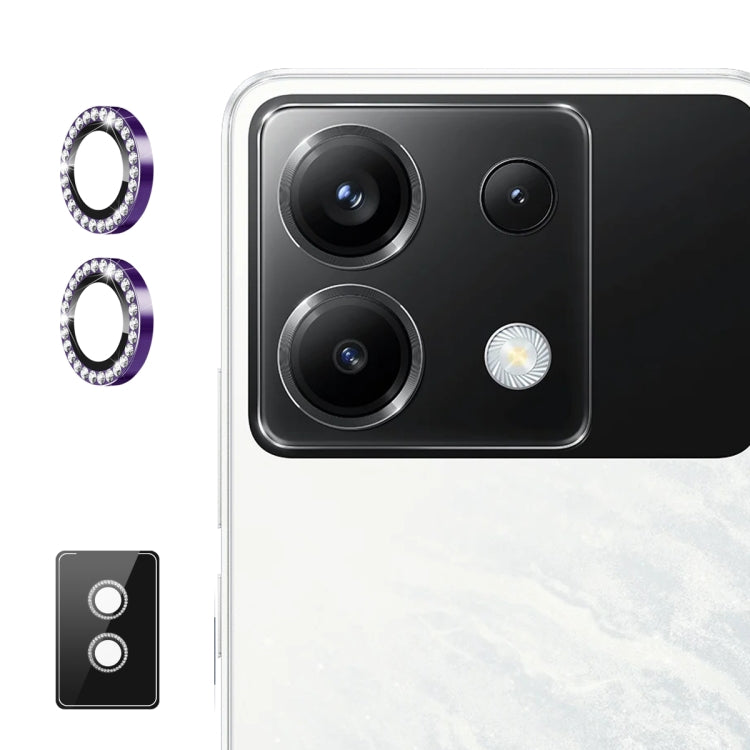 For Xiaomi Poco X6 / Redmi Note 13 Pro 5G ENKAY AR Anti-reflection Individual Diamond Ring Camera Lens Glass Full Film