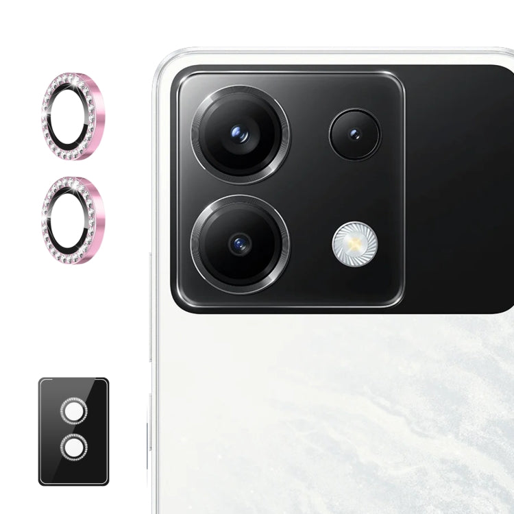For Xiaomi Poco X6 / Redmi Note 13 Pro 5G ENKAY AR Anti-reflection Individual Diamond Ring Camera Lens Glass Full Film