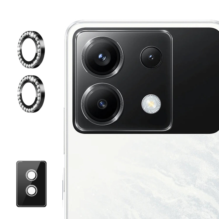 For Xiaomi Poco X6 / Redmi Note 13 Pro 5G ENKAY AR Anti-reflection Individual Diamond Ring Camera Lens Glass Full Film