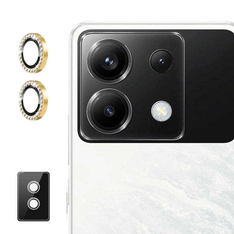 For Xiaomi Poco X6 / Redmi Note 13 Pro 5G ENKAY AR Anti-reflection Individual Diamond Ring Camera Lens Glass Full Film