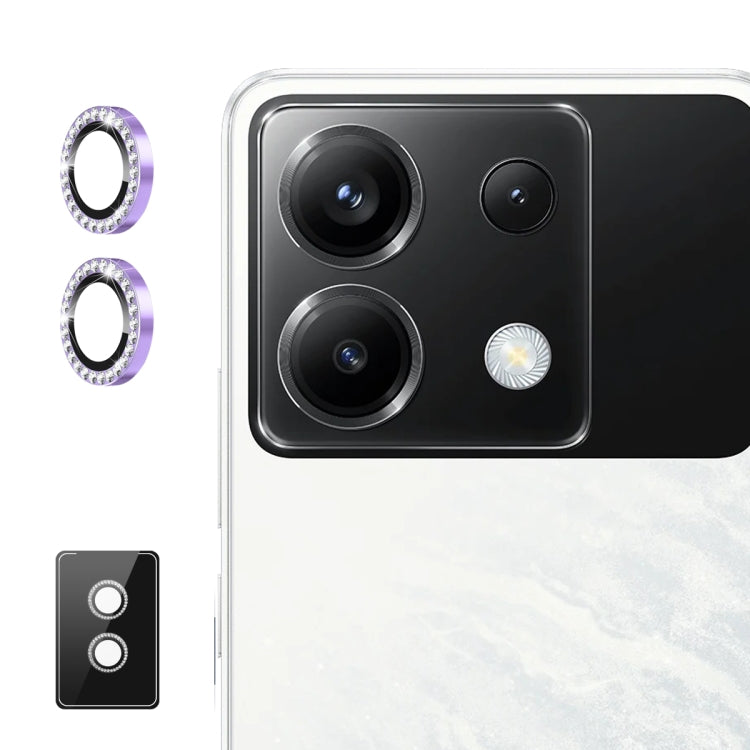 For Xiaomi Poco X6 / Redmi Note 13 Pro 5G ENKAY AR Anti-reflection Individual Diamond Ring Camera Lens Glass Full Film