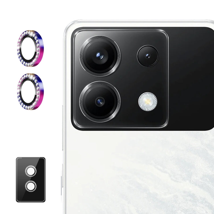 For Xiaomi Poco X6 / Redmi Note 13 Pro 5G ENKAY AR Anti-reflection Individual Diamond Ring Camera Lens Glass Full Film