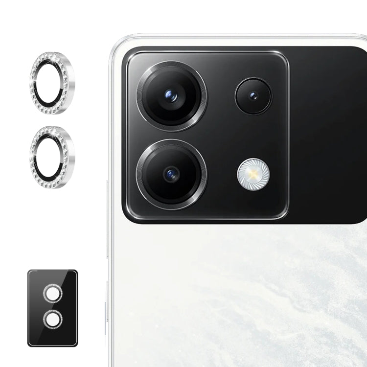 For Xiaomi Poco X6 / Redmi Note 13 Pro 5G ENKAY AR Anti-reflection Individual Diamond Ring Camera Lens Glass Full Film