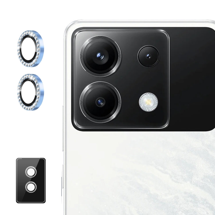 For Xiaomi Poco X6 / Redmi Note 13 Pro 5G ENKAY AR Anti-reflection Individual Diamond Ring Camera Lens Glass Full Film