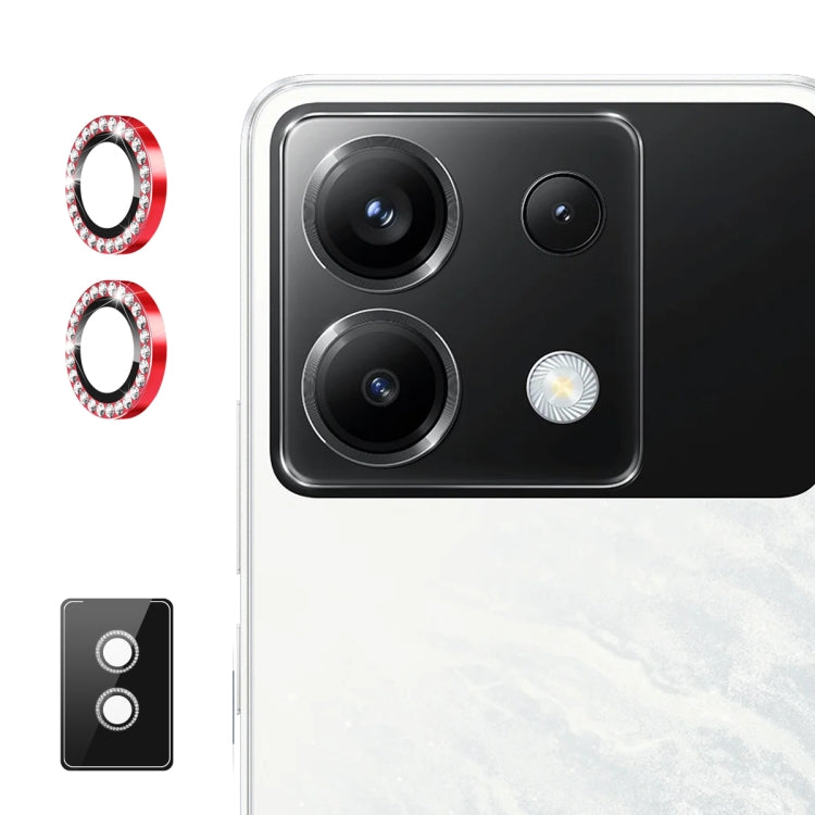 For Xiaomi Poco X6 / Redmi Note 13 Pro 5G ENKAY AR Anti-reflection Individual Diamond Ring Camera Lens Glass Full Film