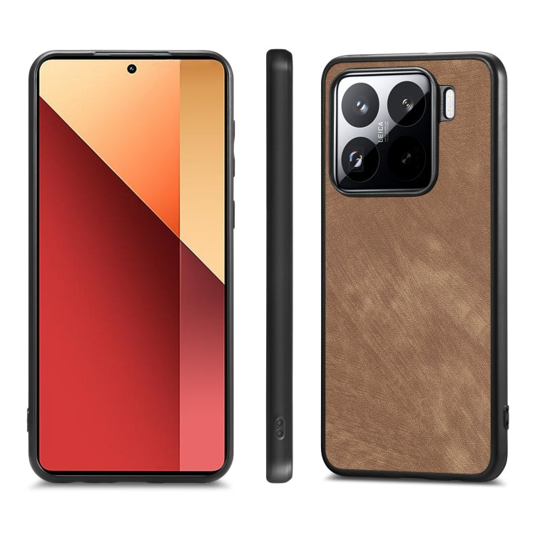 For Xiaomi 15 Vintage Leather PC Back Cover Phone Case