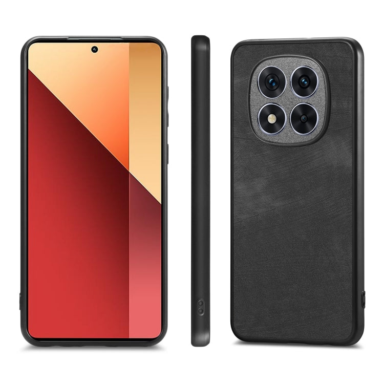 For Xiaomi Redmi Note 14 5G Vintage Leather PC Back Cover Phone Case