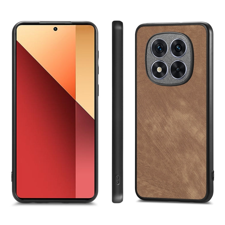 For Xiaomi Redmi Note 14 5G Vintage Leather PC Back Cover Phone Case