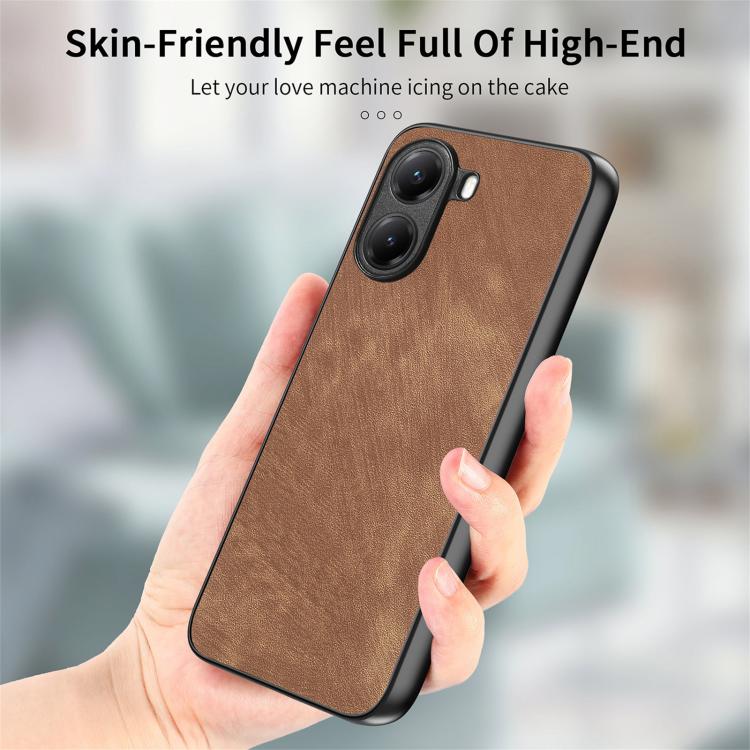 For Xiaomi Poco X7 Pro Vintage Leather PC Back Cover Phone Case