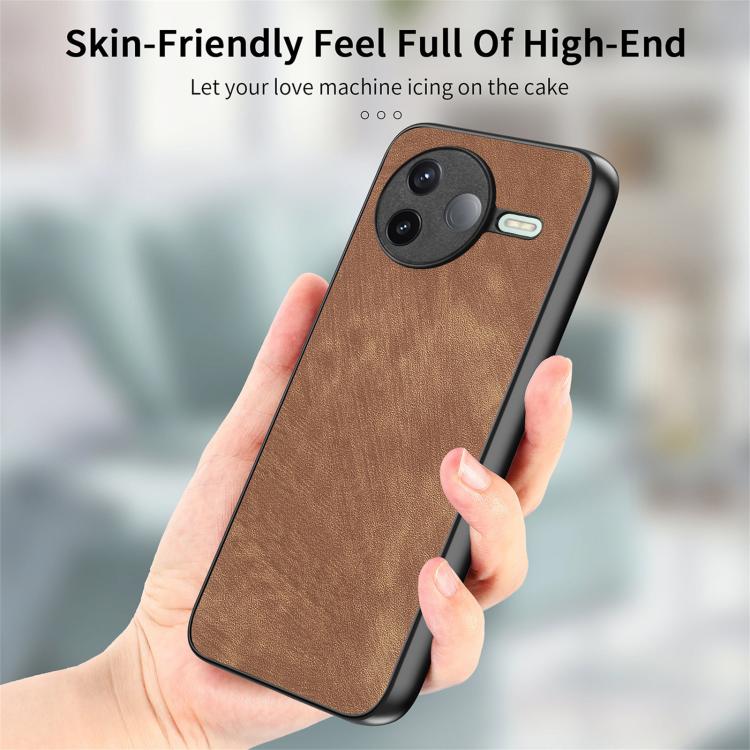 For Redmi K80 / Poco F7 Pro Vintage Leather PC Back Cover Phone Case