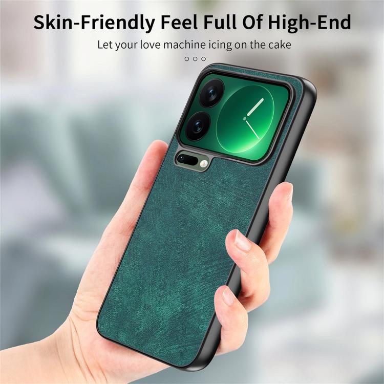 For Xiaomi 17 Pro Vintage Leather PC Back Cover Phone Case