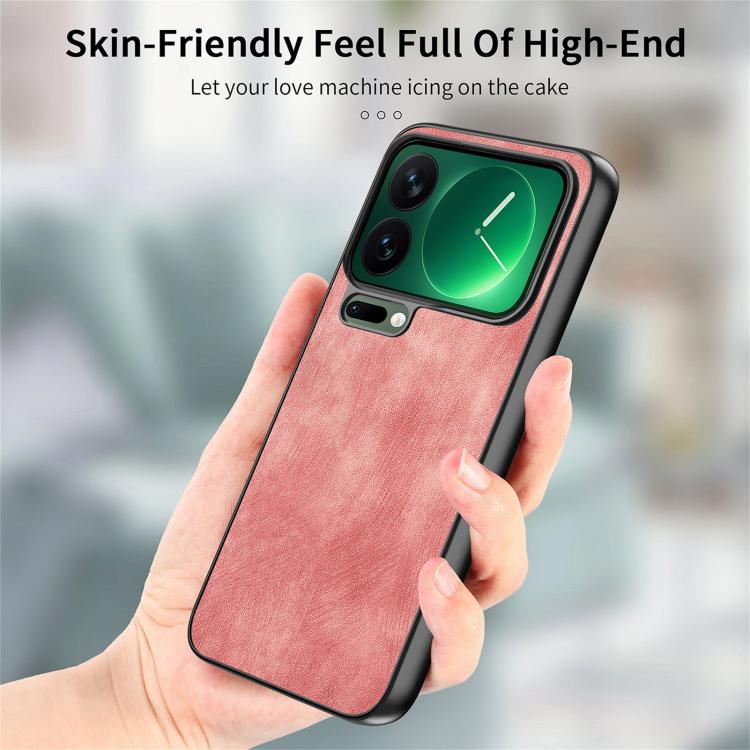 For Xiaomi 17 Pro Max Vintage Leather PC Back Cover Phone Case