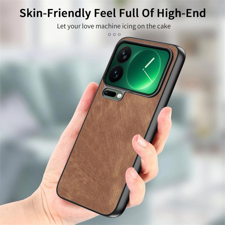 For Xiaomi 17 Pro Max Vintage Leather PC Back Cover Phone Case