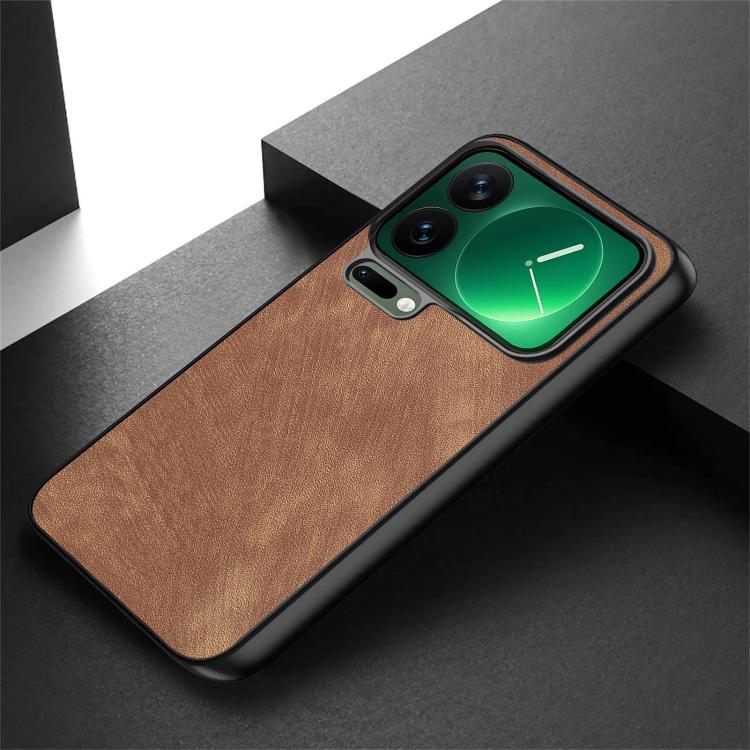 For Xiaomi 17 Pro Max Vintage Leather PC Back Cover Phone Case