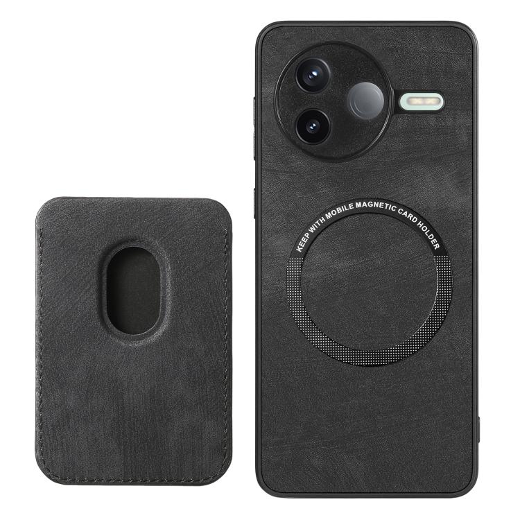 For Redmi K80 Retro Leather Card Bag Magnetic Phone Case