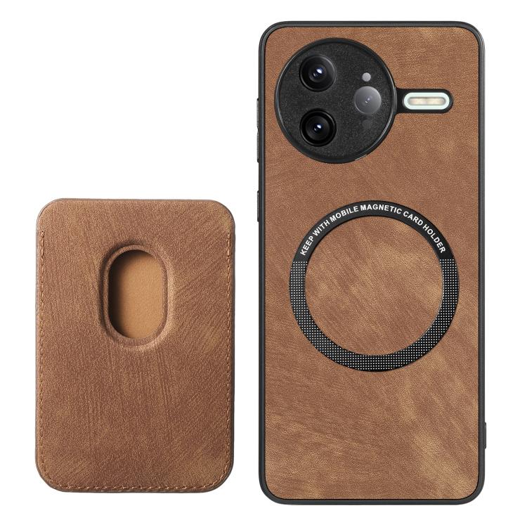 For Redmi K80 Pro Retro Leather Card Bag Magnetic Phone Case