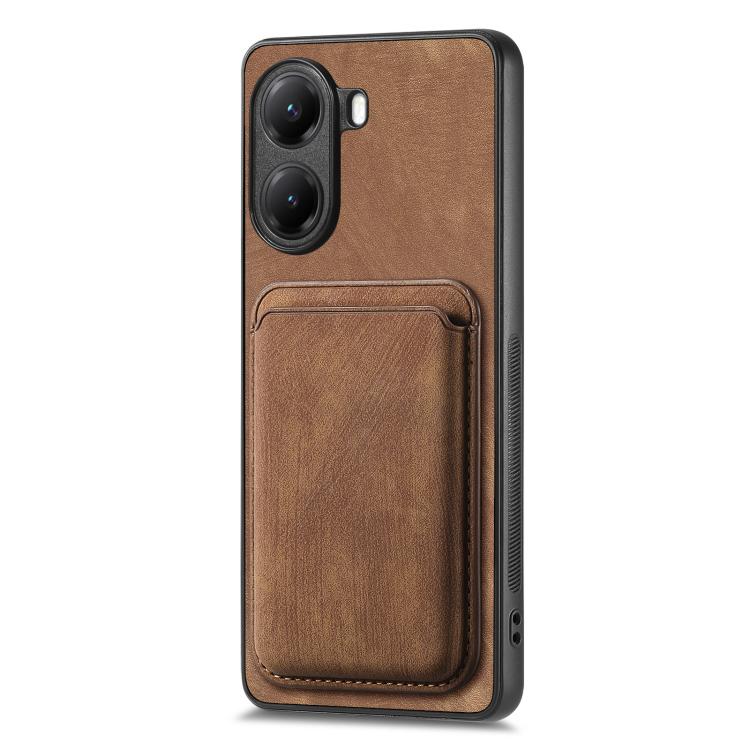 For Redmi Turbo 4 Retro Leather Card Bag Magnetic Phone Case