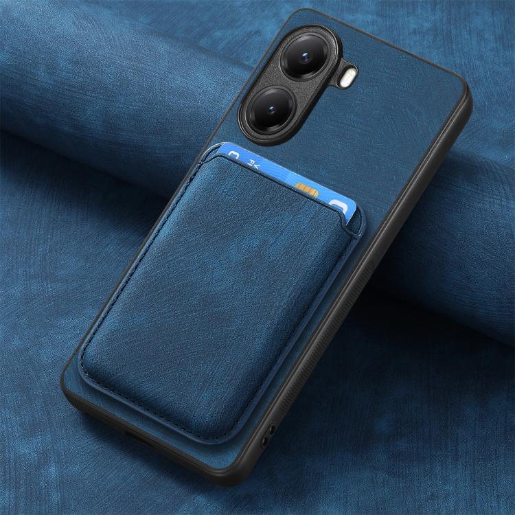 For Redmi Turbo 4 Retro Leather Card Bag Magnetic Phone Case