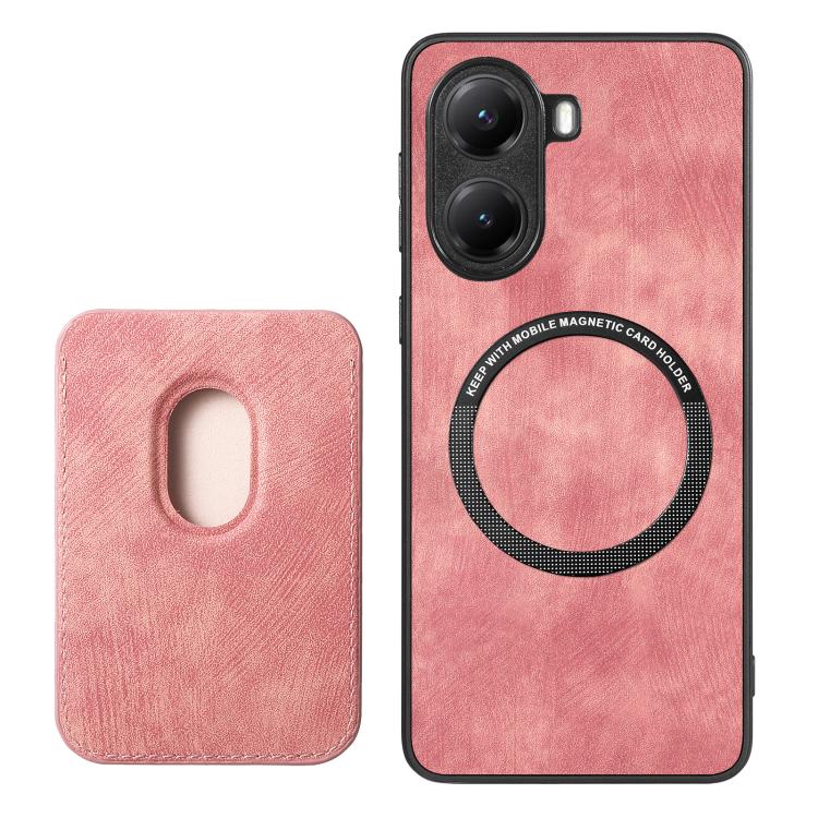 For Redmi Turbo 4 Retro Leather Card Bag Magnetic Phone Case